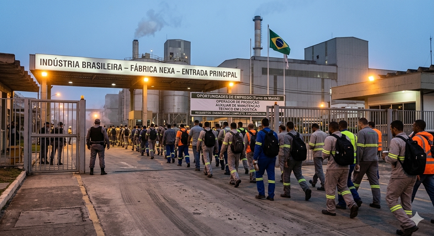 emprego na indústria brasileira